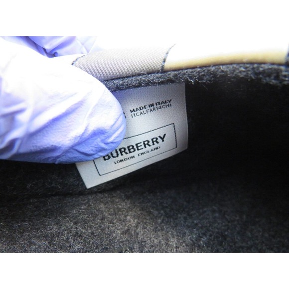 $620 BURBERRY HOMIE WOMEN QUILTED BEIGE CHECK LOGO LOAFER MULES SLIPPERS 37 - Picture 11 of 13